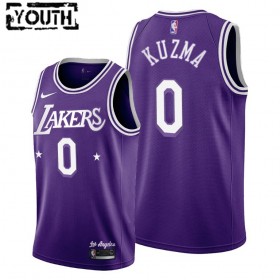 Los Angeles Lakers Kyle Kuzma 0 Nike 2021-22 City Edition Throwback 60s Lasten Pelipaidat Swingman